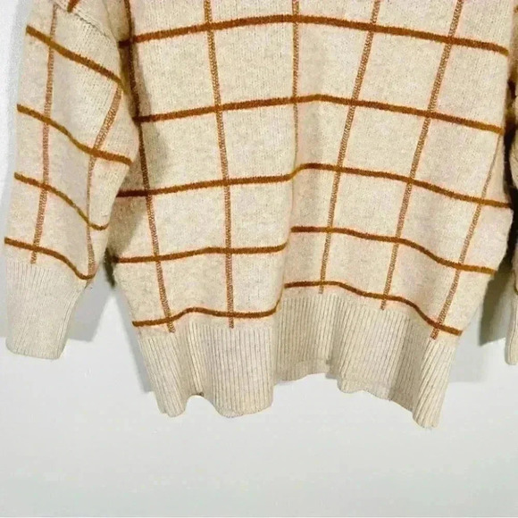 NEW Madewell Pearldale Turtleneck Sweater Windowpane Preppy Cozy Merino Wool - Picture 8 of 9